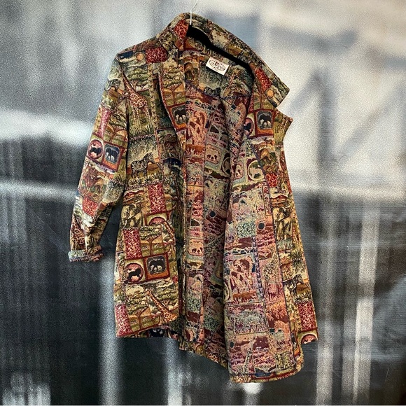 On The Rocks , California, tapestry coat. size X-Large, 1X, womens, vintage. - Picture 13 of 13
